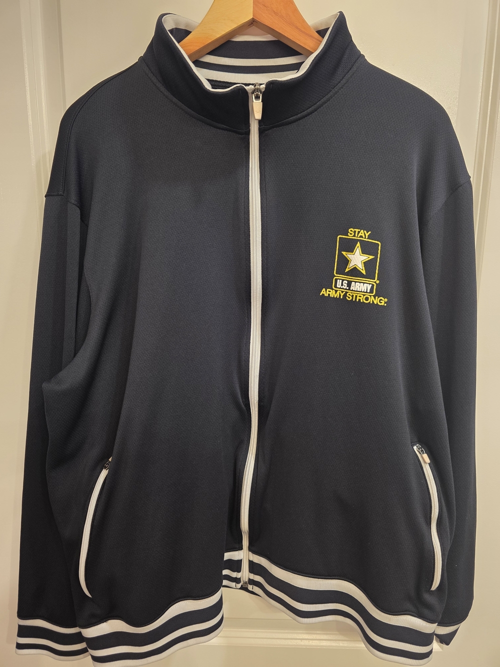 Under Armour Men’s US Army Track Jacket - Dark Navy / White / Yellow - Size XXL
